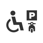 圖示-無障礙機車停車格